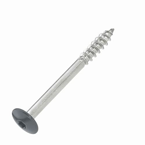 SCREW REBEL Fassadenschrauben 5,5x45 TX20 - RAL 7015 Schiefergrau - 100 Stück Edelstahl A2 Trespo