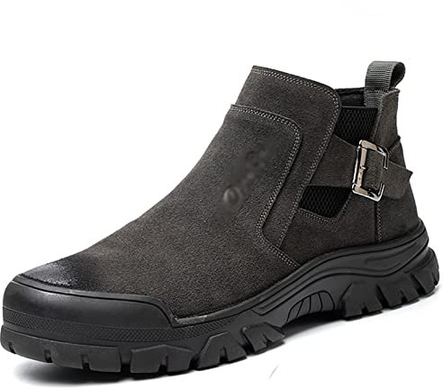 Zapatos de trabajo Botas de trabajo de seguridad de soldadura de soldador for hombres mujeres | Zapatos protectores industriales de gorras de punta de acero | Punción a prueba de puntas y calzado anti