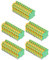 Morsettiere per montaggio su guida DIN 50Pcs 76A, morsettiere per messa a terra ignifughe a 2 canali USLKG-10
