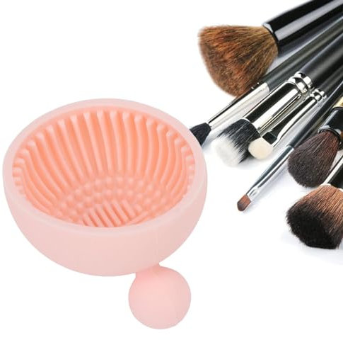 Agatige Tapis de Bol de Nettoyage de Brosse de Maquillage, Brosse de Maquillage épurateur Tampon Brosses Cosmétiques Nettoyant Outil de Lavage Portable Épurateur