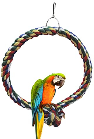 Vogel-Baumwollseil-Schaukel,Vogel-Baumwollseil-Schaukel, Vogelkäfig-Spielzeug-Baumwollseil-Schaukel | Tierbedarf Vogelkäfig-Schaukeln für Wellensittiche, Nymphensittiche, Finken, kleine Chaodi