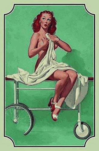 Tin Sign Blechschild 20x30 cm Pin up Girl historisch 50er Jahre sexy Mädchen Erotik Krankenhaus First Aid Wand Deko Bar Kneipe Cafe Sammler Geschenk