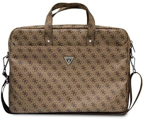 Guess Unisex Saffiano 4g Hot Stamp Triangle Logo Tasche, Braun