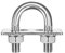 sourcing map Round U-Bolts, 27mm(1.06) Inner Width 56mm Length M10 304 Stainless Steel U Clamp Bolt with Nuts Washers and Plates, for Boat Trailer