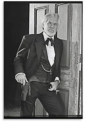 TSALF Foto Auf Leinwand Kein Rahmen Schauspieler Kenny Rogers Film Poster Leinwand Wandkunst Bilder für Schlafzimmer Wandkunst Geschenke Dekor 30x50cm