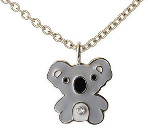 Fly Style Koala Anhänger für Kinder/Mädchen/Damen mit Kette Silber/Kinderschmuck Mädchen