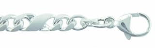 Damen 925 Silber Fantasie Armband 19 cm Ø 5 mm