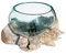 Wogeka - White Line Collection - Glas Schale in Wurzel-Holz Gamal - im modernen Style aus Holz als Geschenk-Idee zu Weihnachten Geburtstag Dekoration (Schale XLw (Ø Glas 23-25 cm))