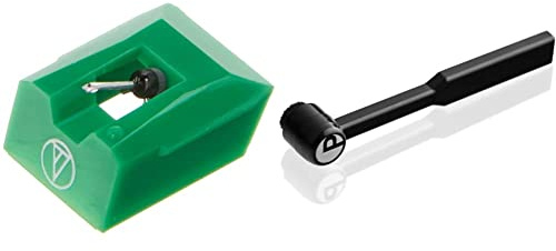 Seki Audio Technica ATN 95 E Nadel für AT 95 E - Original, grün & Pro-Ject Clean it Karbonfaser Nadelbürste