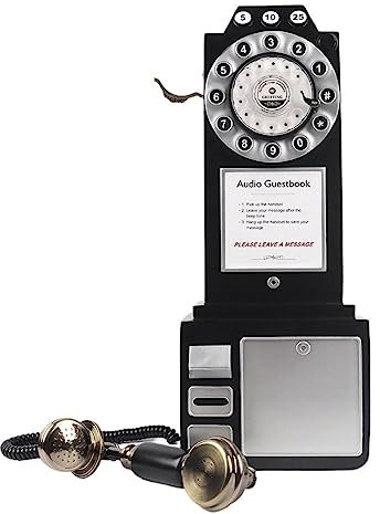 Vintage-Telefonmodell, an der Wand montiertes Vintage-Telefon, Wählscheiben-Festnetztelefon-Ornament, Vintage-Telefonmodell, Retro-Wandtelefon-Dekoration, klassische Telefon-Basteldekoration for Büro,