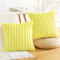 Soleebee 2er Set Plüsch Samt Kissenbezüge, Weiche Künstliche Pelz Dekorativ Kissenbezug Sofa Zierkissenbezüge Dekokissen Kissenhülle Set für Couch Schlafzimmer Zuhause Auto Dekor (40x40cm, Gelb)