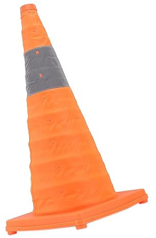 Cono di sicurezza stradale pieghevole con collare riflettente multiuso per esercitarsi alla guida di auto e parcheggio su strada