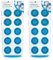 HOMESHOPA Ice Cube Tray 2 Pack, 10 Circle Cubes, Easy-Release Pop Out Flexible Silicone Reusable Ice Molds, BPA Free & Save Freezer Space, Removable Ice Cubes for Whisky Cocktails Beer Drinks, Blue