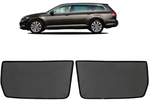 Sonnenschutz Auto Vorhang mit Magneten für Passat B8 Variant 2016-2022 UV Schutz Seitenscheiben Fenster Sonnenblende Sonnenschutz Zubehör Für Baby Schwarz,Rear-window-2PCS