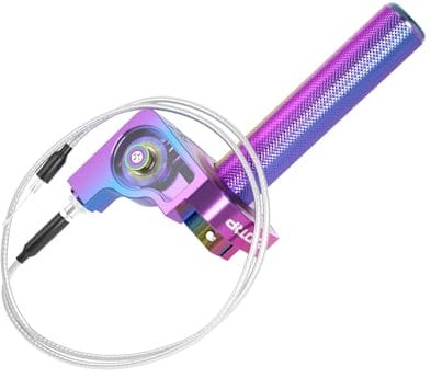 Throttle Grip Motorcycle 22mm CNC Aluminum Quick Twister with Throttle Cable CRF50 70 110 IRBIS 125 250 Dirt Bike Motorcycle Accessories (Colorful)
