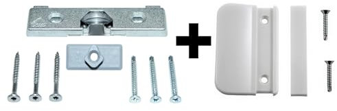 SN-TEC Roto Türschnäpper Balkontürschnäpper B3 Roto NT 435 143 incl Balkontürgriff weiß incl. Befestigungsmaterial