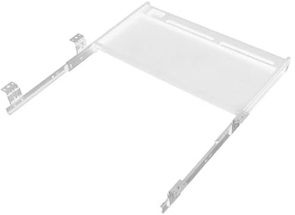 Fenteer Tastaturschublade unter dem Schreibtisch, Schreibtischschublade, Tastaturablage, ergonomisch, langlebig, Organizer, ausziehbare, grau-weiß