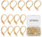 MICROAMOY 100Pcs 14K Gold Filled Leverback Earwires French Earring Hooks,Hypoallergenic Dangle Ear Wire Findings for DIY Jewelry Making Supplies (Gold-French Earring Hooks)