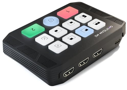 Osee GoStream M2 Capture Card für Streaming, Dual 4K HDMI Input Capture Card mit Stream Switch, Video Capture Card Record in 1080P USB 3.0 Low Latency, Kompatibel mit Xbox, PS4/PS5/Switch, PC/Mac