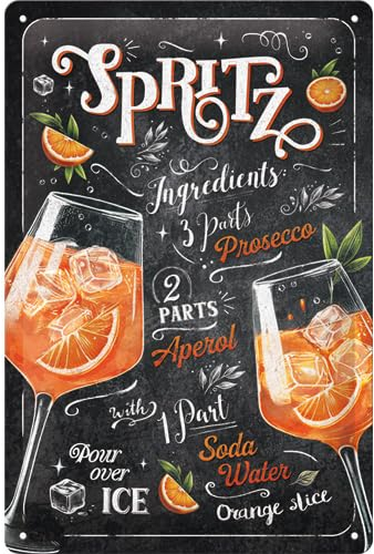 Nostalgic-Art Retro Blechschild, 20 x 30 cm, Aperol Spritz – Geschenk-Idee als Bar-Zubehör, aus Metall, Vintage Design, Blechschilder Sprüche