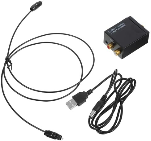Hohopeti Analogsignal-audiokonverter Mit Glasfaserkabel Und USB-stromversorgung Unterstützt kHz Abtastraten Umwandelt Koaxiales Digitales Audio in Analoges R-Audio
