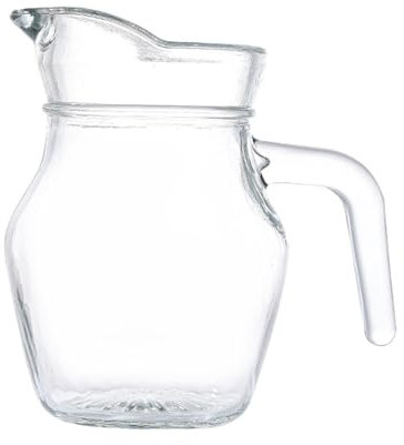 Glass Jug, Glass Water Jug Hawksbill Spout Design, Water Jug Non-Slip Bottom, 1000ml