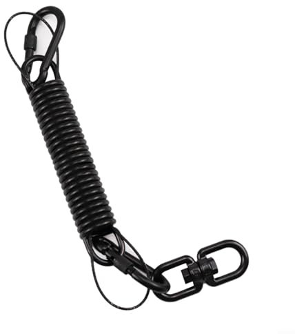 LVYXON Schwingfeder Stoßdämpfer für Hängesessel Gartenschaukel Yoga Sandsack Box Kohlenstoffstahl Schwarz Heavy Duty Swing Spring Set