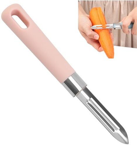 Potato Peelers Stainless Steel Fruit Vegetable Peeler, Multifunction Melon Planer Potato Carrot Grater Cutter for Kitchen, Pink