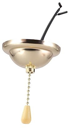 HOMSFOU Chaîne De Traction Pour Lampe En Fer Interrupteur Vintage Cordon Lumineux Accessoires De Plafonnier Compatible Ventilateur De Plafond Ensemble De Poignées