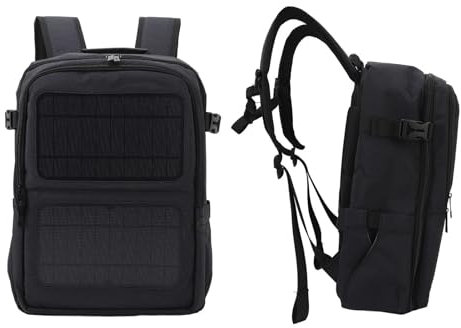 Mochila con cargador solar de 12 W con tela Oxford Mochila solar impermeable Bolsa de almacenamiento con salida USB de 5 V 2.1 A para fotografía al aire libre Viajes Senderismo