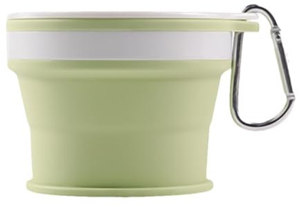 Vaso plegable de silicona, taza plegable para viajes - Taza plegable reutilizable de silicona | Vaso de camping a prueba de fugas, vaso extensible con mosquetón para viajes