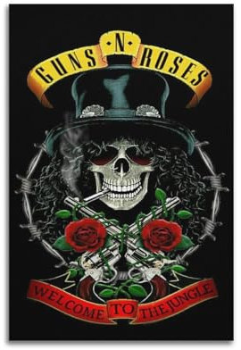VBYTAXTWJ Guns N' Roses Metallic-Kunstposter, dekoratives Gemälde, Leinwand, Wandposter und Kunstdruck, moderne Familienschlafzimmer-Dekoration, Poster, 20 x 30 cm
