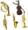 Vaguelly 12 Violine Saxophon Trompete Bogenbläser Und Querflöte Als Für Miniatur Szenen