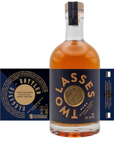 56% ABV PURE Double Barrel Aged Rum - 70cl | Two Distillates: Sugar Cane Molasses & Sugar Cane Honey | Aged In Hybrid American & French Oak Casks | Made in Northern England by Two Lasses Spirits