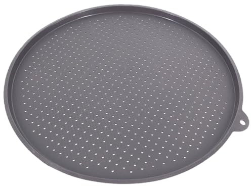 Silicone Pizza Pan, 14 Inch Round Mat, Non-Stick Pan with Holes, Rollable Tray Hanging Hole, Heat Resistant Easy Wash for Oven Mat
