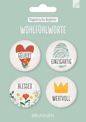 Wohlfühlworte: 4er-Magnet-Set (Magnetische Begleiter)