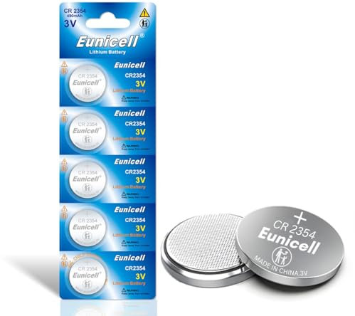5 x CR2354 Eunicell 3V Lithium Coin Cell Button Batteries For Apple Airtags, Key Fobs, Home Devices, Fitness and Medical Accessories