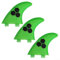 Essential Lot de 3 palmes de surf en fibre de verre pour une performance fiable de planche de surf (A vert)