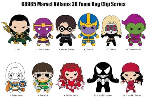 Marvel Monogram Villains 3D Foam Bag Clip