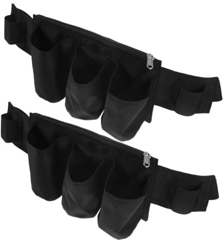 Hüfttasche für Ätherische Öle, 2 Stück, Oxford Cloth, Schwarz | Mehrschichtiges Fachsystem, Leichtes Format, für Reise und Zuhause, Passend für Masseure
