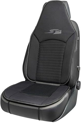 Walser Car Comfort Auto-Sitzauflage S-Race, Auszeichnung Sehr Gut* Autositzauflage für Highback-/Pilotensitze, Universal Sitzschoner-Auto, Sitzauflage Vordersitze schwarz