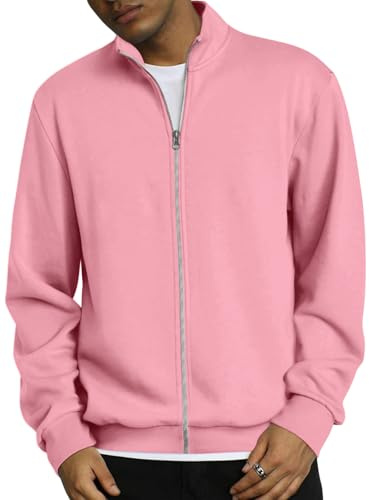 ORANDESIGNE Blouson D'été pour Homme Veste de Survêtement Demi-saison Veste de Sport Zippée à Col Montant Légère