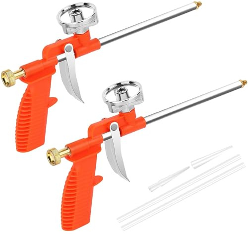 Xrten 2 Set Schaumpistole, Expanding Foam Spray mit 8 Düsen, zum Abdichten, Füllen, Versiegeln