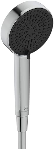 Ideal Standard Alero 2-Funktionshandbrause – Chrom | Wassersparender Duschkopf mit 2 Strahlarten (Sanfter Regen und Massage), Standard G1/2 Anschlussgewinde, EasyClean, BE182AA