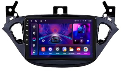 Pantalla Táctil 2 DIN Radio para Opel Corsa E 2015-2019 Bluetooth Estéreo Coche Navegador USB para, 8 Core 8G+256G