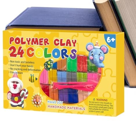 Lufttrocknende Modelliermasse Set 24-Farben Selbsthärtender Knete-Spaß