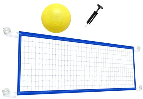 Generisch Pool Volleyball Netz - Verstellbare Länge 15-32ft Ersatz, Wasser schwimmendes Strandvolleyball Set, inklusive Ball und Pumpe, langlebiges Poolspiel | für Hinterhof Platz
