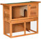 PawHut Gabbia per Conigli Conigliera da Esterno in Legno di Abete 90 x 45 x 80cm