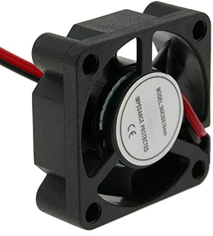 BeMatik - Ventilateur pour boîtier 30x30x10 mm de 12 VDC pour Ordinateur et châssis