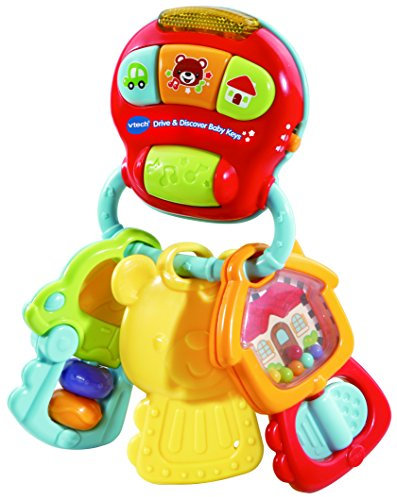 VTech Drive & Discover Keys, Rattle Toy with Sounds and Phrases, Learning Toy for Sensory Play, Baby Teether with Interactive Features, Suitable for Girls and Boys from 0 Months